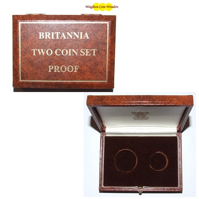1980's Gold Proof Britannia 2 Coin Box (No Coins)